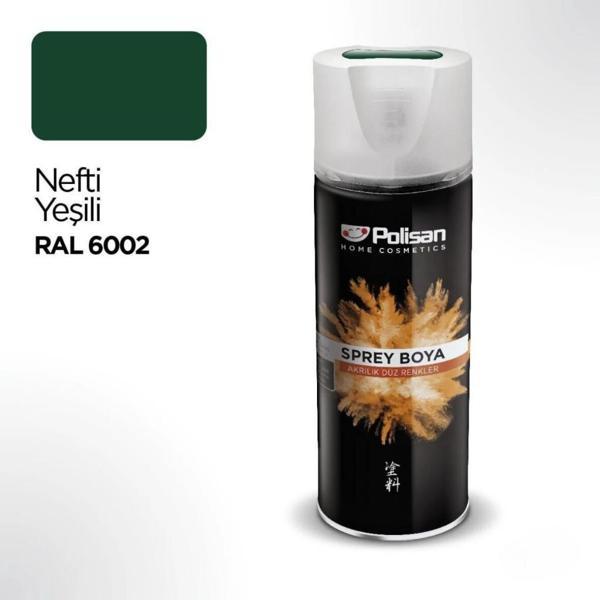 Polisan Akrilik Nefti Yeşili Sprey Boya 400 ml - RAL 6002 - Image 1
