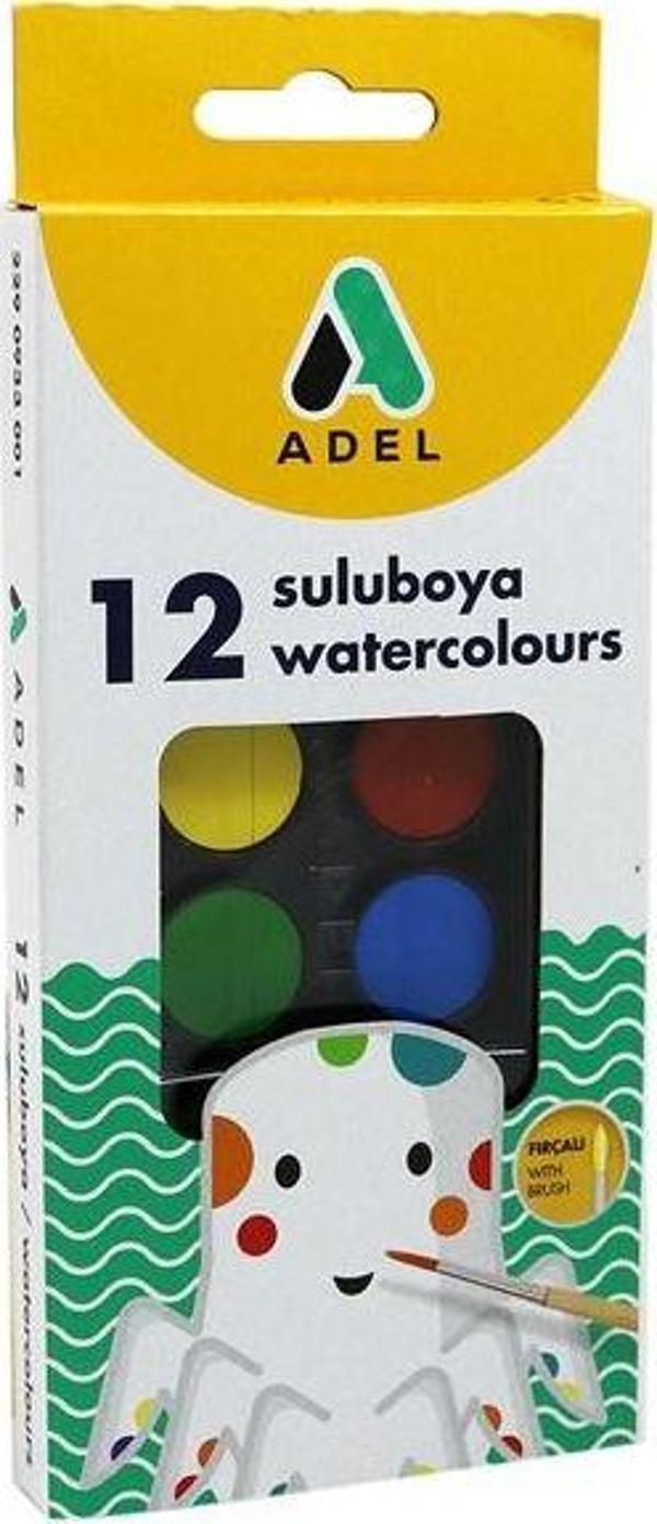 Adel 12 Renk Küçük Boy Sulu Boya 933001 - Image 1