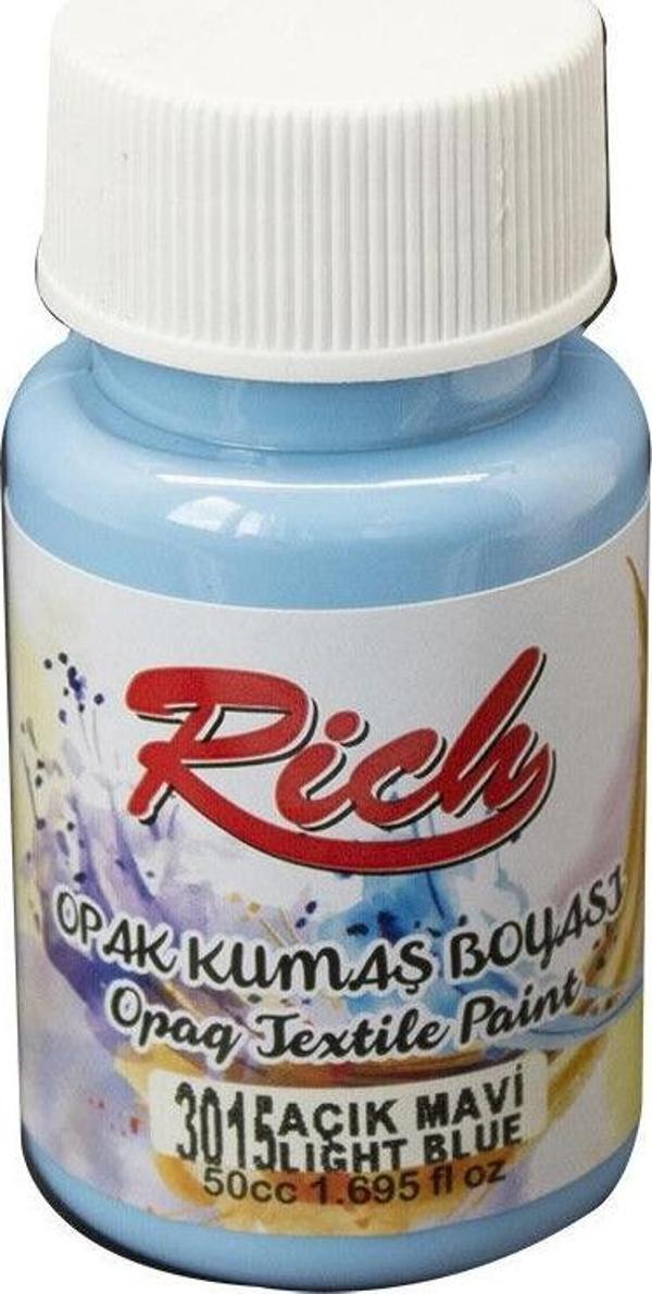 Rıch Akrilik Kumaş Boyası 03476 Açık Mavi 50 Cc. - Image 1