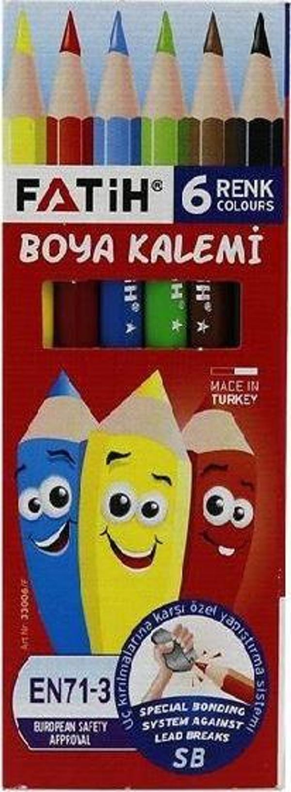 Fatih 6 Renk Yarım Boy Kuru Boya 33006 - Image 1