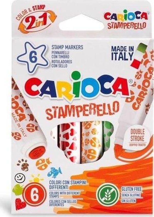 Carioca Stamperello Yıkanabilir 6'lı Keçeli Boya Kalemi - Image 1