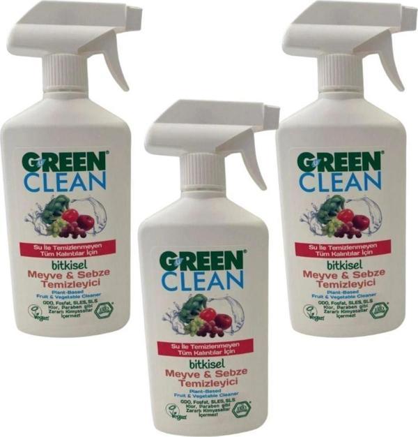 Green Clean meyve sebze Temizleyici 500 ml *3 adet  Tek Ebat - Image 1