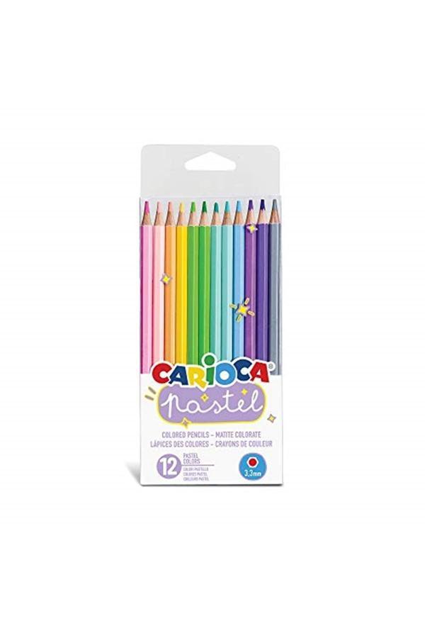 Carioca Pastel Renkler 12'li Kuru Boya Kalemi - Image 1