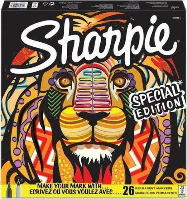 Sharpie Fine Permanent 26'lı Karışık Kutu Aslan Markör - Image 1