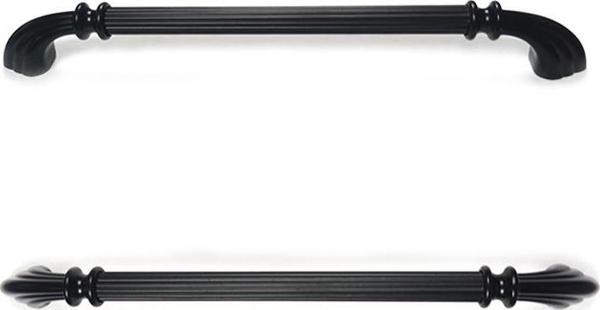 KARTAL ÇIZGILI SIYAH ALÜMINYUM MOBILYA KULBU 160 MM - Image 1