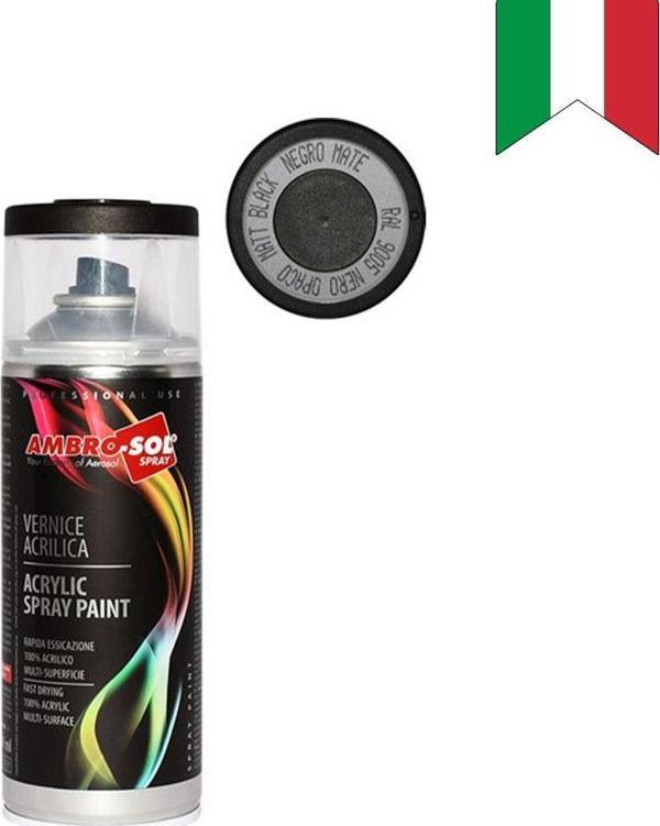 Ambro-Sol Sprey Boya Tampon Mat Siyah B9005M 400Ml - Image 1