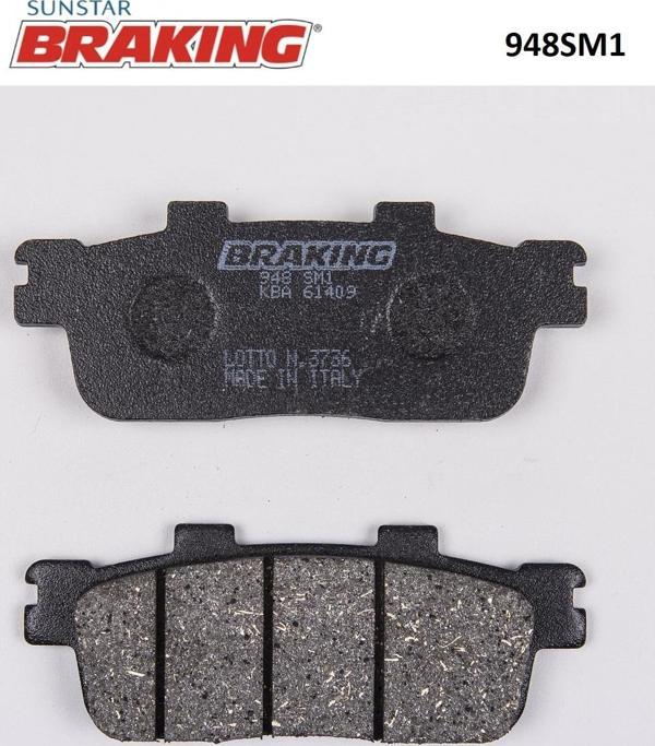Braking YARI METALİK ARKA FREN BALATASI / SYM / JOYRIDE EVO / 125cc / ARKA / 2009-2010-2011-2012-2014-2015-2016 - Image 1