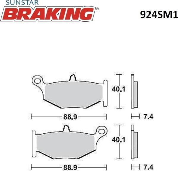 Braking YARI METALİK FREN BALATASI / SUZUKI / GSR 600 / 600cc / ARKA / 2006-2007-2008-2009-2010 - Image 1