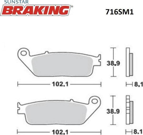 Braking YARI METALİK FREN BALATASI / YAMAHA / WR R / X / 125cc / ÖN / 2009-2010-2011-2012-2013-2014-2015 - Image 1
