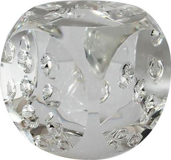 Lucky Art Dekoratif Kristal Cam Dekoratif Zar 7x7x7 cm - Image 1