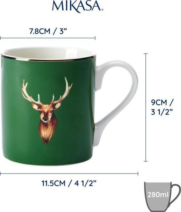 Mikasa Fine China Geyik Desenli Kupa 280ml - Image 1