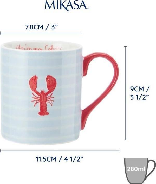 Mikasa Fine China Istakoz Desenli Kupa 280ml - Image 1