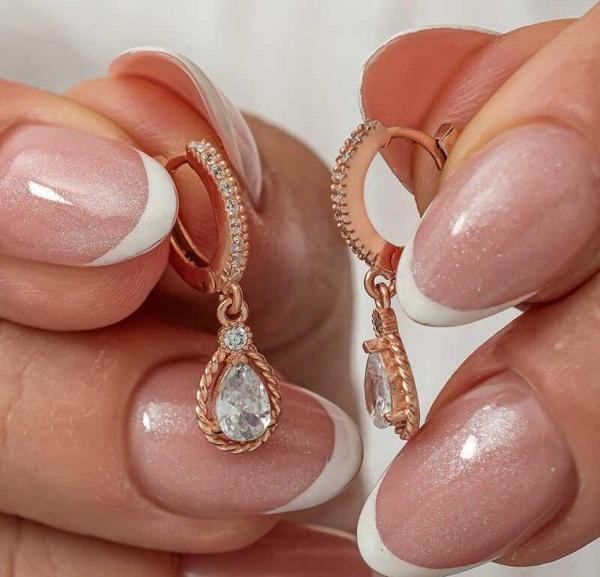Himarry Gümüş Sallantılı Rose Damla Kadın Küpe - Image 1