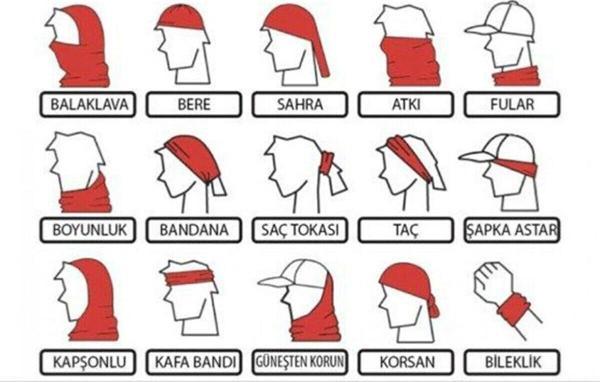 Extreme Spor Motor ve Bisiklet Kullananlara Özel Desenli Buff Boyunluk Bandana Balaklava - Image 1