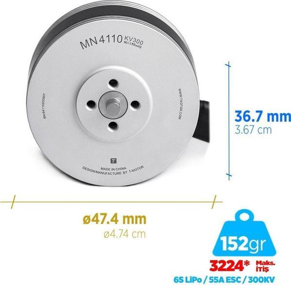 T-Motor MN4110 300KV Brushless Fırçasız UAV Motor Multikopter Multi-rotor Quadcopter Hexacopter Drone Motoru - Image 1