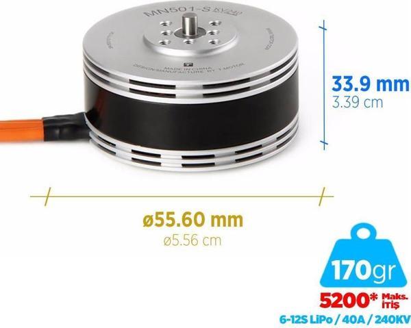 T-Motor MN501-S 240KV Brushless Brushless Fırçasız UAV Multikopter Multi-rotor Quadcopter Hexacopter Drone Motoru - Image 1