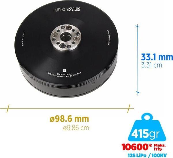 T-Motor U Power Type U10 II 100KV Brushless Fırçasız UAV Motor Multikopter Multirotor Quadcopter Hexacopter Drone Motoru - Image 1