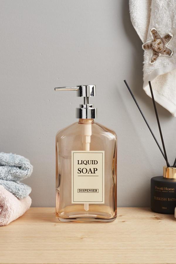 Perotti lıquıd soap cam sıvı sabunluk kahve 15739 - Image 1