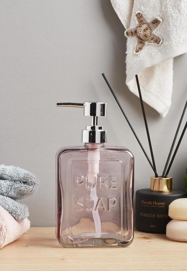 Perotti pure soap cam sıvı sabunluk pembe 15742 - Image 1