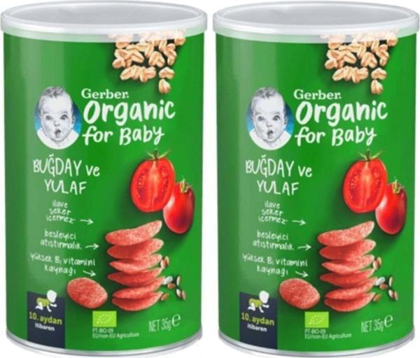 Gerber Organik Buğday Ve Yulaflı Bebek Atıştırmalığı 35g X 2 Adet - Image 1