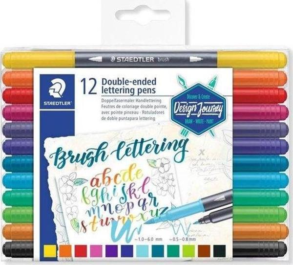 Staedtler 12 Renk Çift Taraflı Brush Kalem Seti - Image 1