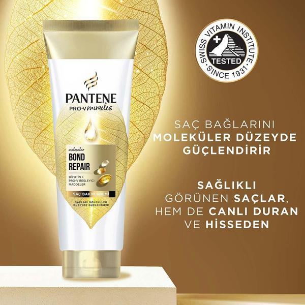 Pantene PRO-V MIRACLES Molecular Bond Repair Saç Bakım Kremi Yıpranmış Saçlar için 160ML - Image 1