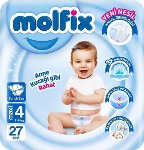 MOLFİX BEBEK BEZİ NO:4 27 Lİ - Image 1
