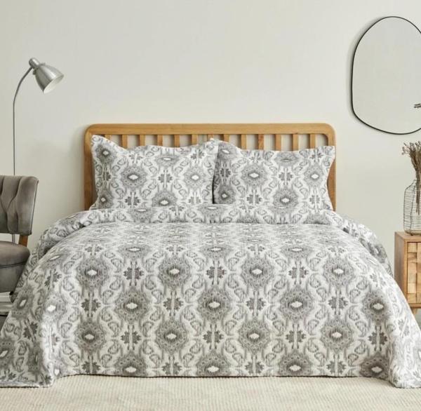 Karaca Home Neos Çift Kişilik Yatak Örtüsü Takımı Gri  - Image 1