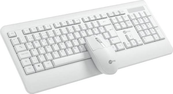 Lecoo KW203 Kablosuz Türkçe Q Klavye & Mouse Set Beyaz - Image 1