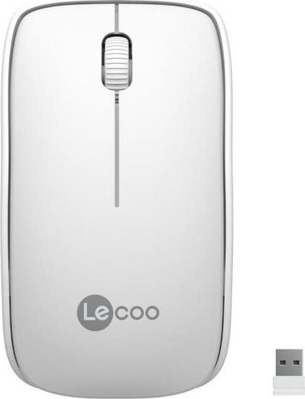 Lecoo WS208 Kablosuz 1200DPI 3 Tuşlu Optik Mouse Beyaz - Image 1