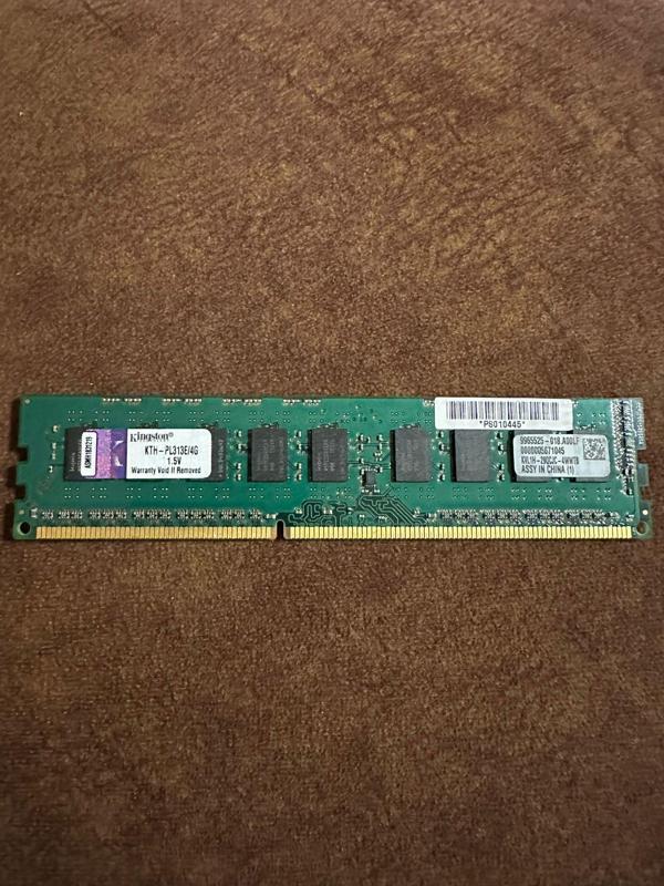 Kingston KTH-PL313E/4G KTH-PL316ES/4G 4GB 1333MHZ PC3-10600E Server Ram Bellek - Image 1