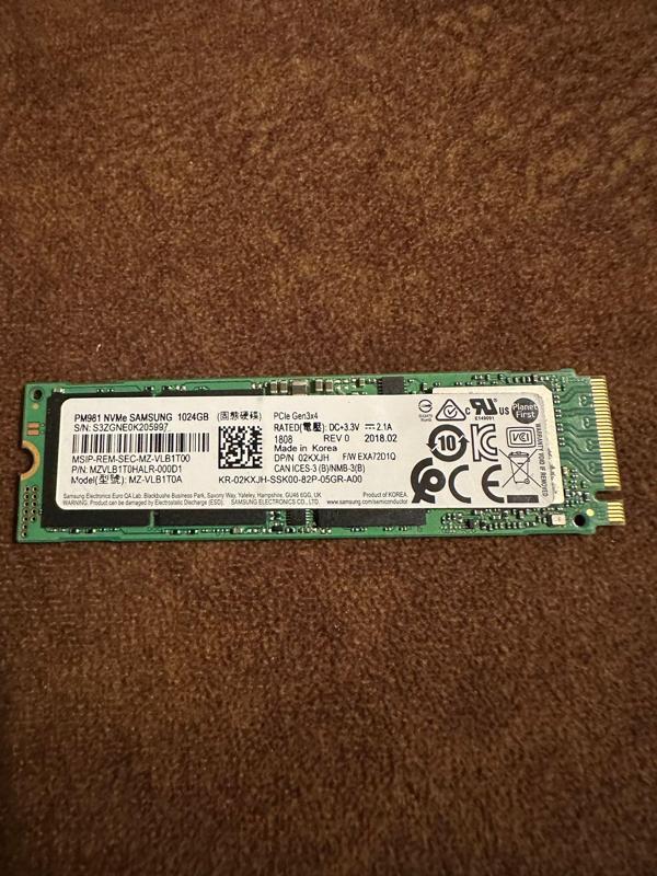 Samsung Mz-vlb1t0a - 1tb M.2 2280 Ngff Pcıe Nvme Gen3x4 Solid State Ssd - Image 1