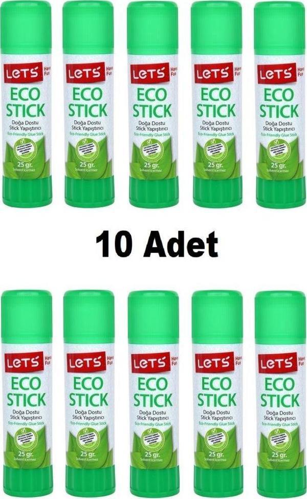 Lets 10 Adet Doğa Dostu Stick Yapıştırıcı 22 Gr L-10125 - Image 1