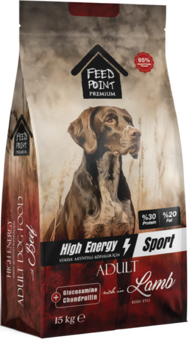 Feed Point Yüksek Enerjili Kuzu Etli Yetişkin Köpek Maması 15 kg - Image 1