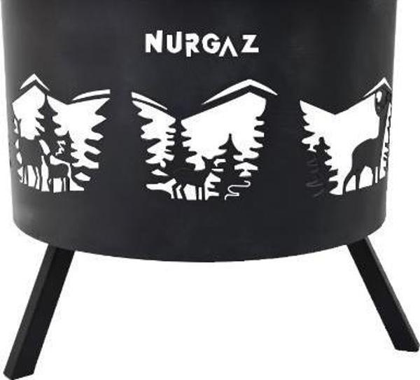NURGAZ ORMAN ŞÖMİNESİ GEYİK DESEN - Image 1