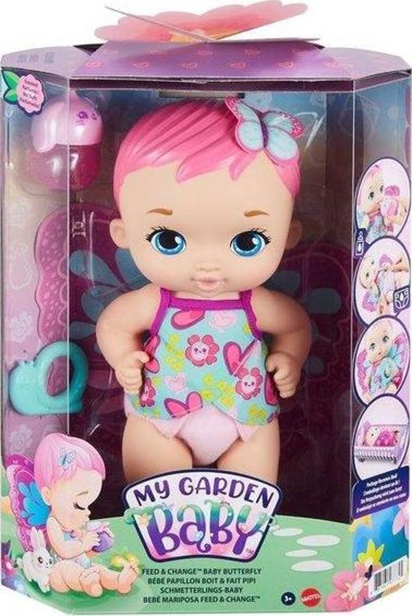 My Garden Baby Kelebek Bebeğimin Bakım Zamanı Pembe Saçlı Bebek GYP10 - Image 1