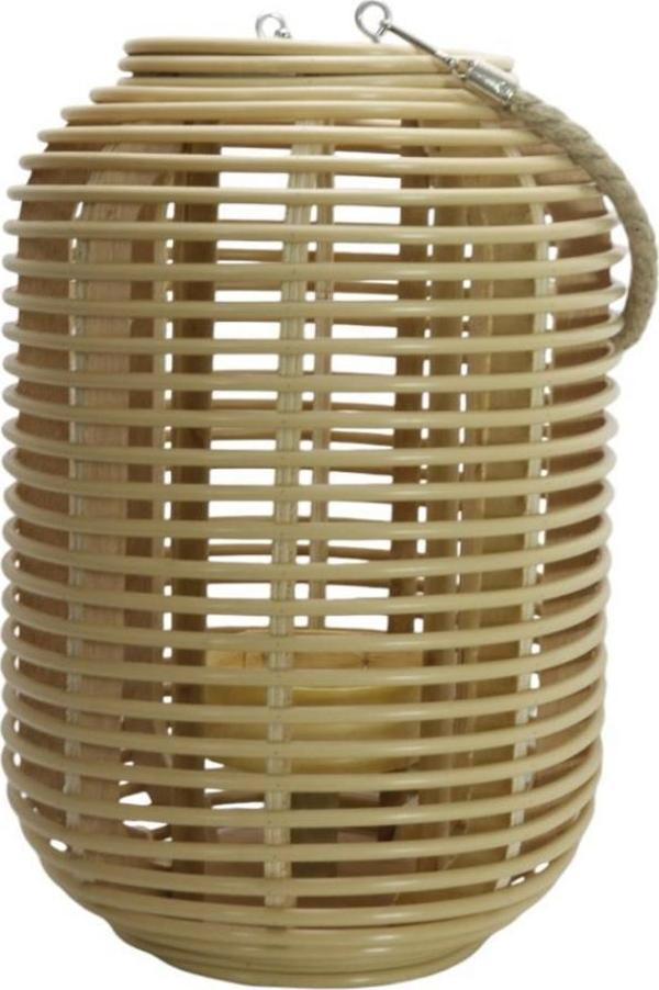 T.Concept Dekoratif Halatlı Rattan Cam Hazneli Mumluk Küçük  - Image 1