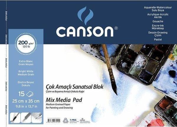 Canson Fıneface 200 Gr 25x35 15 Yaprak Çok Amaçlı Resim Blokları - Image 1