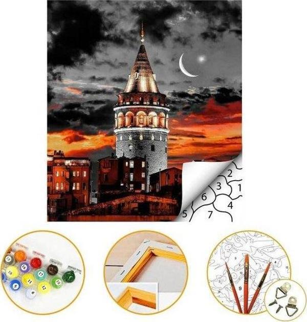 Tale Hobby Sayılarla Boyama Seti Galata Kulesi 40x50 cm - H08 - Image 1
