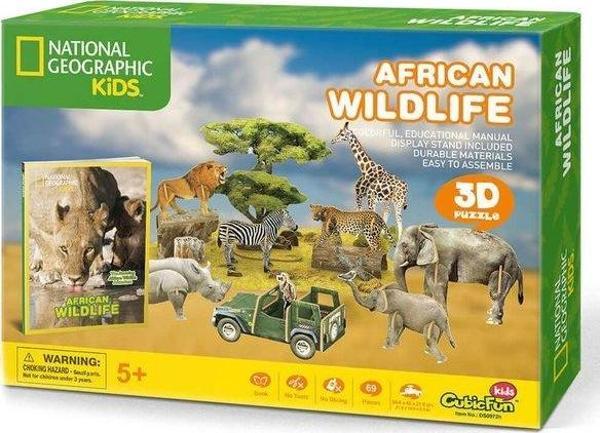 CubicFun 3D Puzzle National Geographic Afrika Yaban Hayatı 3D Puzzle - Image 1