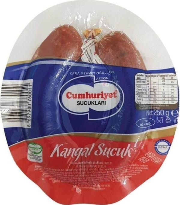 Cumhuriyet Sucukları Cumhuriyet Dana Kangal Fermente Sucuk 250 Gr - Image 1