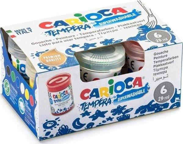 Carioca 6 Renk X 25gr Guaj Boya - Image 1