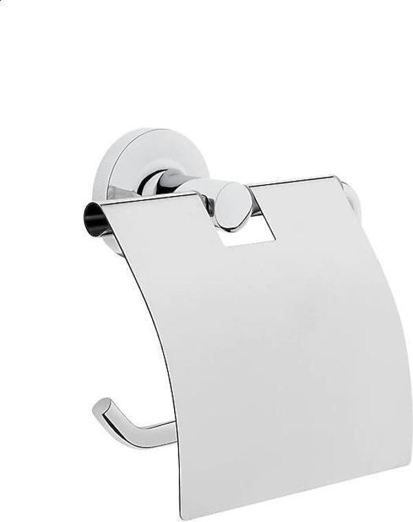 Base 100 Tuvalet kağıtlığı, kapaklı Krom A44117  - Image 1