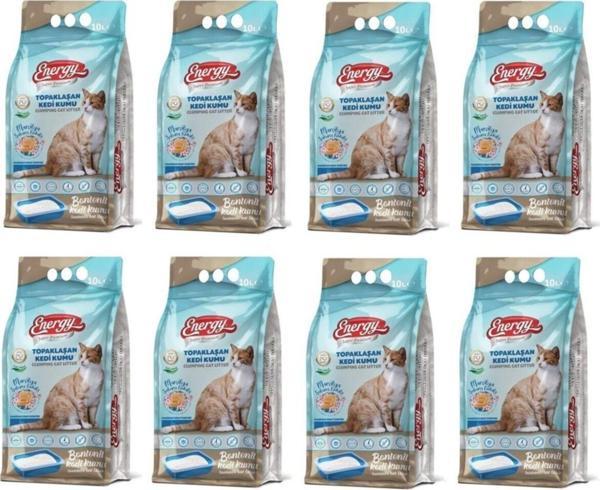 Energy Bentonit Kedi Kumu Marsilya Sabunu Kokulu 10 Lt - 8 Paket - Toplam 80 Lt - Image 1