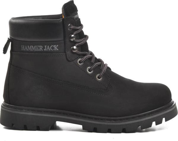 Hammer Jack 102 16600 Siyah Nubuk Hakiki Deri Erkek Bot - Image 1