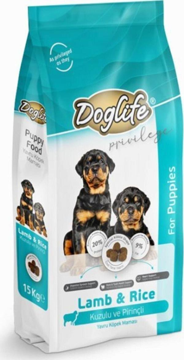 DOGLİFE KUZUETLİ YAVRU KÖPEK MAMASI 15KG - Image 1
