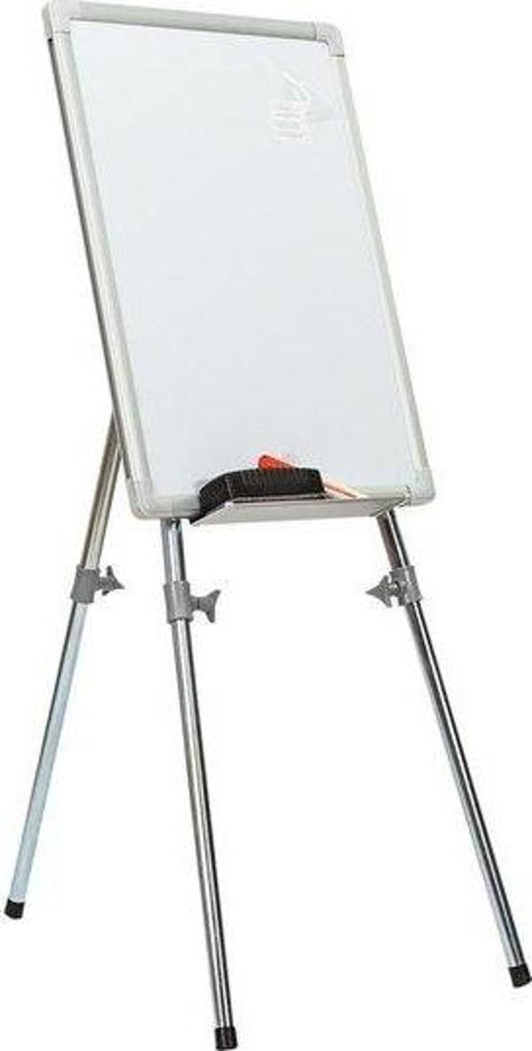 İnterpano 40 x 55 Elegant Çerçeve Laminant Yüzeyli Teleskopik Ayaklı Beyaz Yazı Tahtası - Image 1