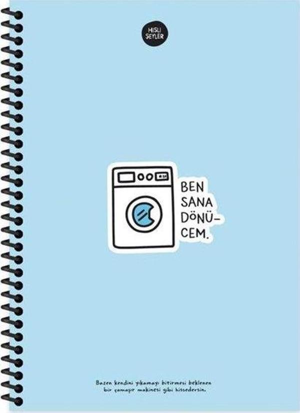 Hisli Şeyler 100 Yaprak Çizgili Defter - Ben Sana Dönücem - Image 1