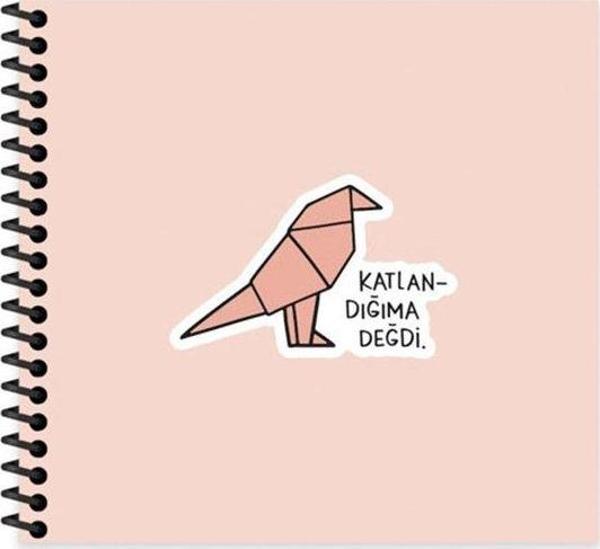Hisli Şeyler Yaprak Çizgili Defter - Katlandığıma Değdi - Image 1