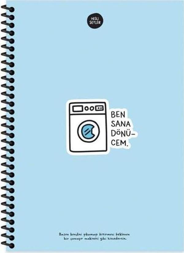 Hisli Şeyler 100 Yaprak Kareli Defter - Ben Sana Dönücem - Image 1